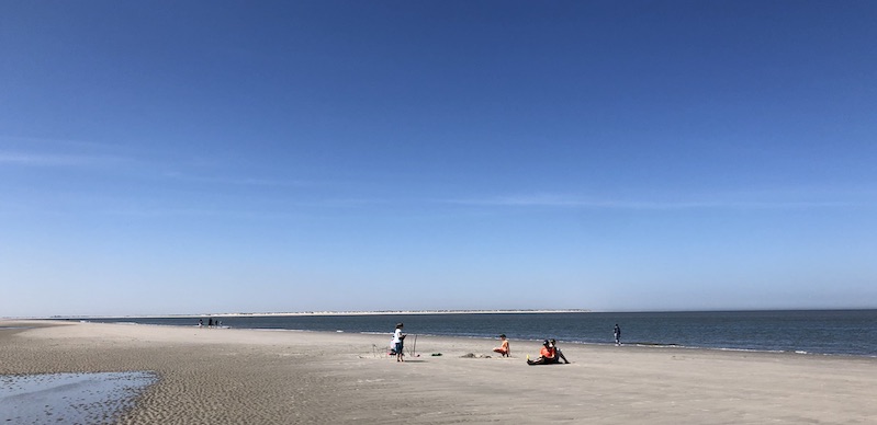 family on the beach